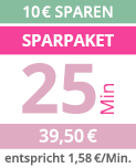 39,50 € (1,58 €/Min.) Minutenpaket über 25 Beratungsminuten