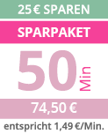 74,50 € (1,49 €/Min.) Minutenpaket über 50 Beratungsminuten