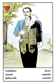 Motiv der Zigeunerkarte „Geliebter“ Motiv der Zigeunerkarte „Geliebter“